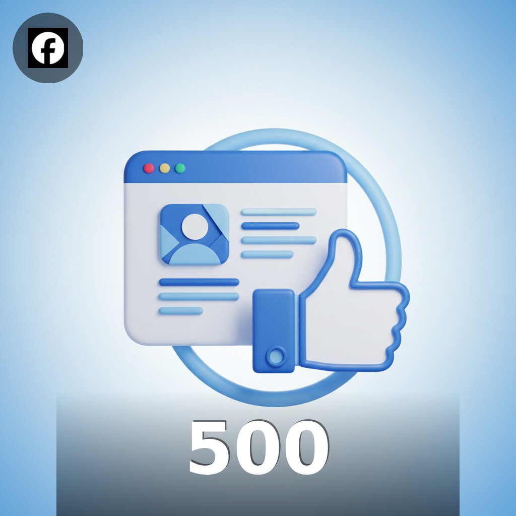 500 J'aime Page Facebook Facebook